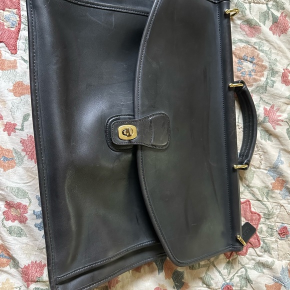 Coach Black and Gold Executive Briefcase - Picture 1 of 8